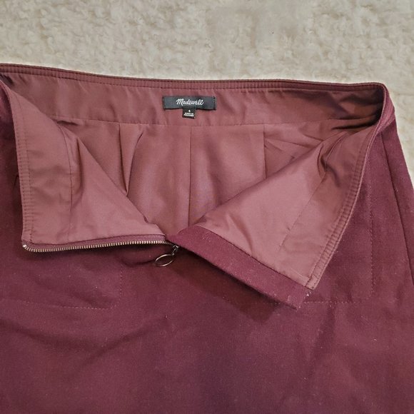 Madewell Wool Fireside Mini Zip Skirt Size 4 - Picture 5 of 9